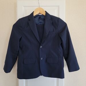 Cat & Jack Navy Blue Blazer & Dress Pants Suit Set Size 7